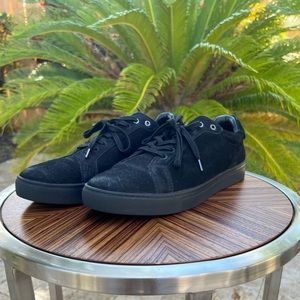 Mens AllSaints all black leather shoes